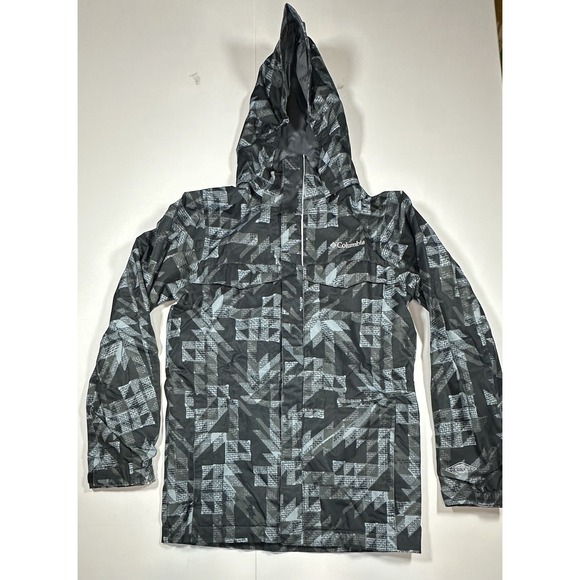 Columbia Other - Columbia Interchange Youth Medium Jacket Black Gray Geometric Outgrow Outdoors